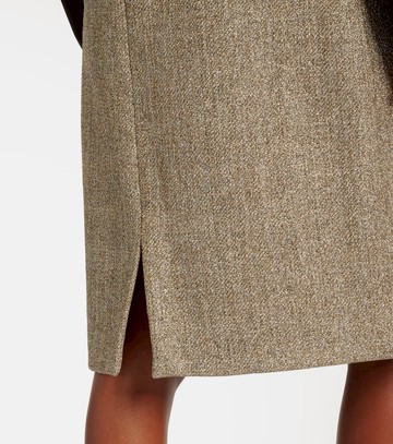 The Row Corinna lamé canvas pencil skirt