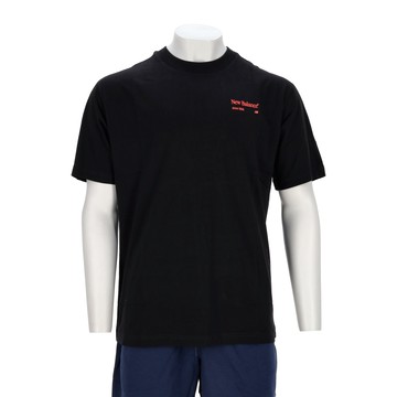 New Balance 男款 黑色 NB 美規 圓領 上衣 休閒 簡約 純棉 短袖 MT53501BK