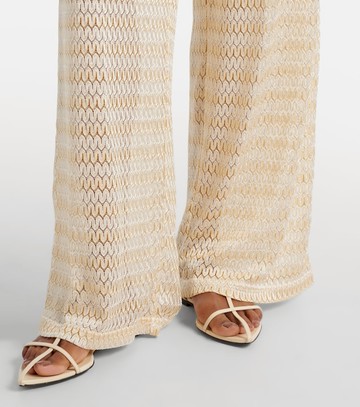Melissa Odabash Adi lamé wide-leg pants