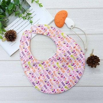 【嬰兒圍兜】現貨 / 口水巾 / 四層紗 / 葉脈