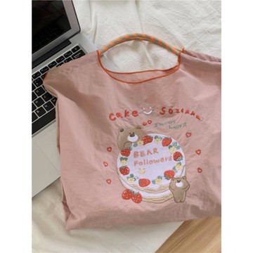 小白兔幾 原創設計刺繡牛津包卡通甜美手提包學生休閑單肩包