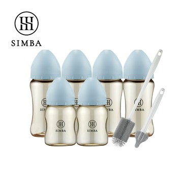 Simba 小獅王辛巴 - 深入各種瓶！蘊蜜鉑金PPSU寬口奶瓶極淨組-新生適用-晨藍