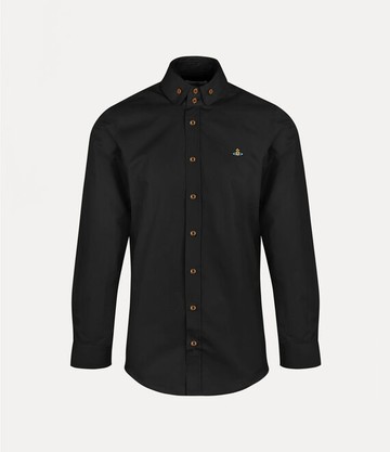 Vivienne Westwood Two Button Krall Shirt Compact Poplin Black 48 Men