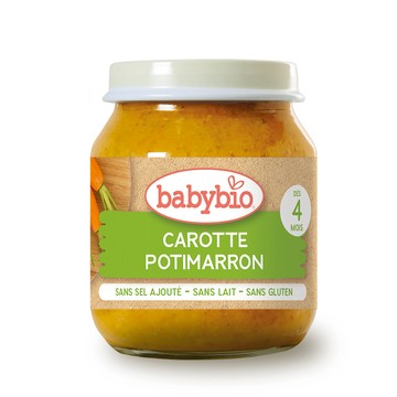 Babybio 【法國】生機南瓜紅蘿蔔蔬菜泥130gX6《 專業嬰幼兒副食品》
