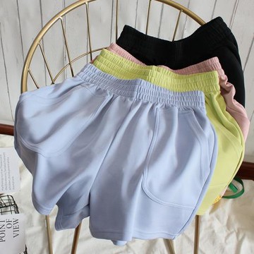 韓版休閑運動工裝短褲女夏季新款學生高腰寬松百搭空氣層大碼熱褲