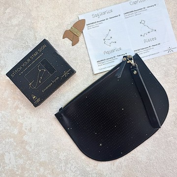 【福袋】 DIY星座刺繡拉鍊手拿包 + 收納小包 / 英國設計