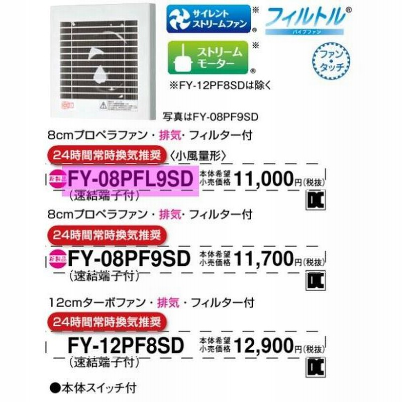 最大67%OFFクーポン 《在庫あり》 15時迄出荷OK パナソニック 換気扇パイプファン 格子ルーバー形 居室 洗面所 トイレ用 プラグコード付 パナソニック FY-13PDA9D パイプファン インテリアパネル形 風量形 居室 洗面所 トイレ用 排気 24時間 局所換気兼用 速結端子付