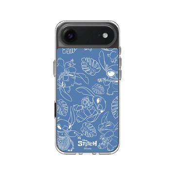 iPhone Air Clear Case（相機按鈕） 透明 - 迪士尼-史迪奇 Disney Stitch - 夏威夷系列-線稿