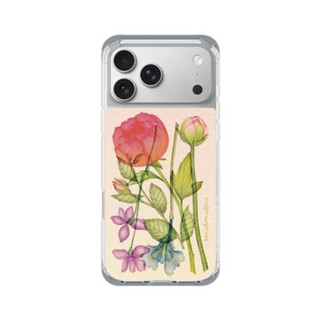 iPhone 17 Pro Max ClearX (MagSafe 兼容) 霜透灰 - Sarah Mafféïs - 花束