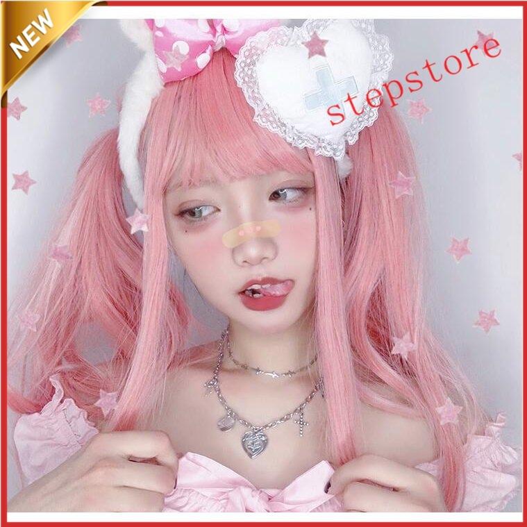 Lolita かつら 原宿 コスプレロングカール ウィッグ+ネット-