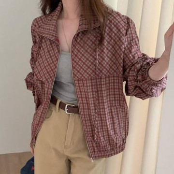 正韓外套 格紋夾克防風外套CPC1060-創翊韓都