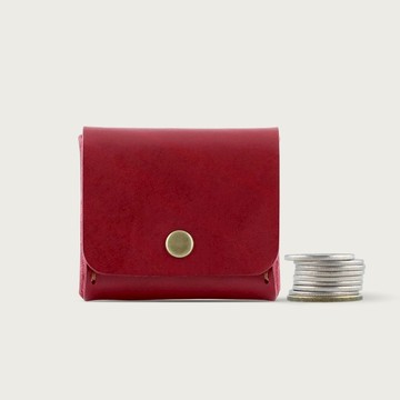 方塊零錢包 / 置物盒 -- 酒紅色