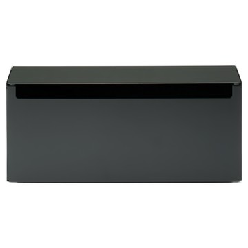 MUJI 無印良品 鋼製掀蓋式電源插座收納盒 深灰色 防塵易清潔 電源線收納整理  32 x 10 x 14cm  1個