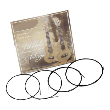 黑色 Ukulele Ukelele Uke Strings 尼龍材料,4pcs/set(包裝卡隨機發貨)2026