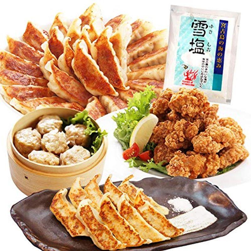 大阪王将雪塩セット 餃子 唐揚げ 焼売 鶏しそ餃子 冷凍食品 冷凍餃子 塩 お取り寄せグルメ からあげ