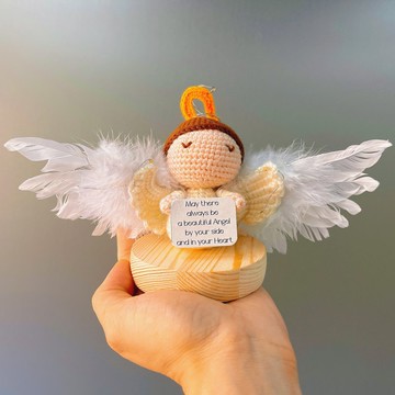 可定制靈感卡的鉤針天使圖