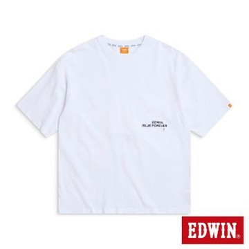 EDWIN 男裝 橘標 大寬版短袖T恤-白色