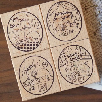 教師印章 / 橢圓場景系列 (共四款)