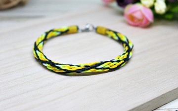 手編蠶絲蠟線素款 <交叉邊界> //可以自選顏色//