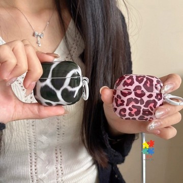 潮流 復古斑紋 豹紋 耳機殼 適用 AirPods Pro3 2 防摔 Air Pods 4代 三代 耳機保護殼 耳機套