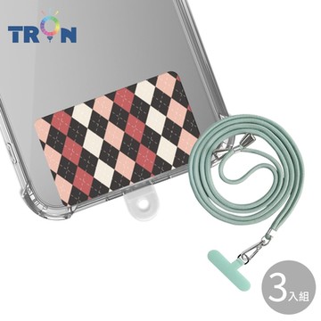 TRON iPhone 14ProMax 橘紅色防摔 手機 掛繩 手機殼