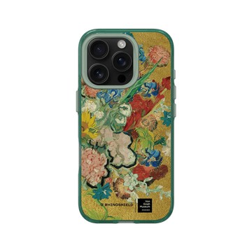 iPhone 16 Pro Clear 憂墨綠 - Van Gogh Museum - Vincent 的花朵-50週年紀念款
