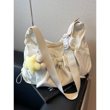 休閑尼龍帆布大容量包包女2025新款輕便斜挎托特包上課通勤單肩包