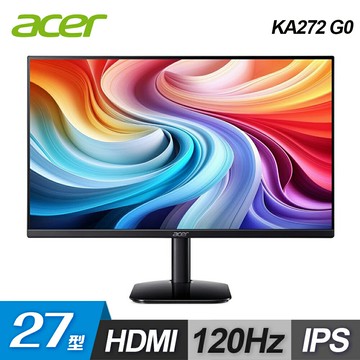 【Acer 宏碁】KA272 G0 27型 120Hz IPS 電腦螢幕【三井3C】
