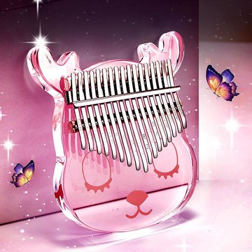 熱銷推薦-卡林巴拇指琴初學者水晶卡巴林kalimb21音手指姆鋼琴17音女生樂器【摩可美家】