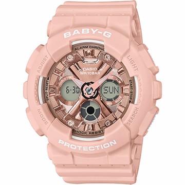 CASIO 卡西歐 BABY-G 人氣手錶 1111買買節 送禮推薦-粉紅 BA-130-4A