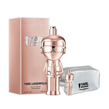 【KARL LAGERFELD卡爾】時尚大帝‧流光金淡香精100ml(贈同品牌盥洗包+隨機小香乙瓶.附紙袋)