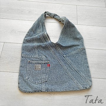 TATA 休閒大容量牛仔布托特包
