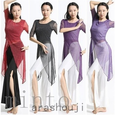 ベリーダンス衣装 レディース 単品 上下セット ロングトップス レッスン着舞台風 演出 練習着 ワンピース 古典ダンス衣装 中華風 漢服 ワイドパンツ 通販 Lineポイント最大get Lineショッピング