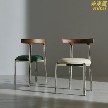 【意式極簡】餐椅 餐桌椅 不鏽鋼椅 實木椅 包豪斯椅 中古風 輕奢風 家用餐廳椅 商用咖啡廳椅 穩固耐用 人體工學設計