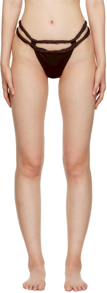 JACQUEMUS 棕色 Le Bas De Maillot Sofio 比基尼泳裤