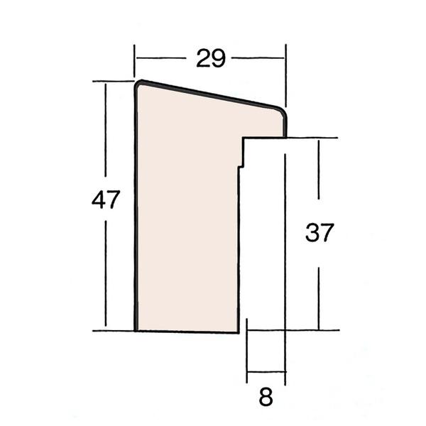 仮縁油絵額〕高級仮縁・キャンバス額 木製仮縁F15（652×530mm） ブラック