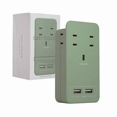 ファーゴファーゴ 電源タップ Usb充電器 壁挿しタイプ 2p式 4個口 Usb 2 雷サージ付 Sati Color Ct221ov 通販 Lineポイント最大get Lineショッピング