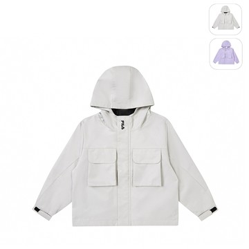 【FILA】KIDS 孩童款 平織外套-灰色 1JKZ-8324-GY