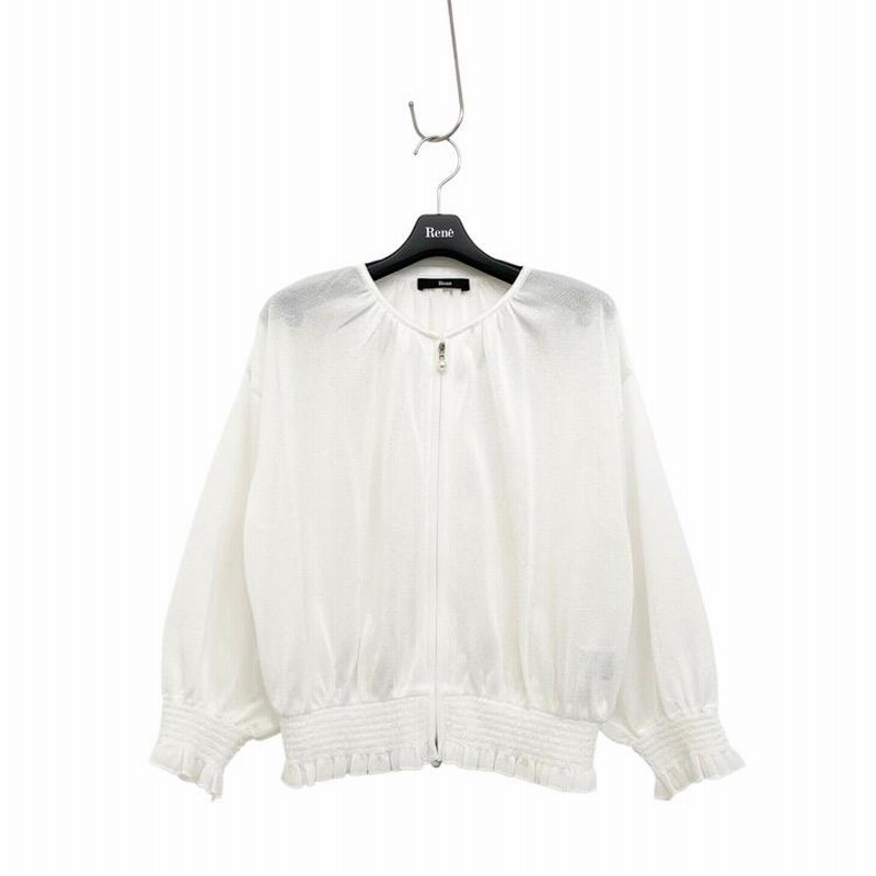 2024年 Rene ルネ パールスライダー ギャザー カーディガン