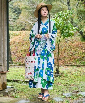 SaibabaEthnique【熱門預購】朝顏花和風UV罩衫(2色)7IA-6207