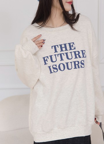 大字母內刷毛長上衣