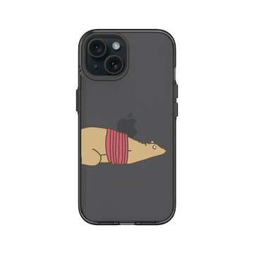 iPhone 15 Clear 酷墨灰 - 咻咻熊 XiuXiubear - 被帶回家惹