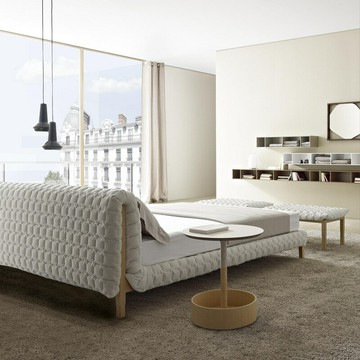 附發票 寫意空間布藝床1.8米主臥大床ins風現代簡約設計師輕奢高端法式