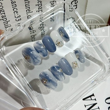 可隔日到貨！雲霧暈染 純手工穿戴甲 暈染漸變  可拆卸手工甲 光療甲片 美甲貼片 假指甲 指甲貼 韓國美甲