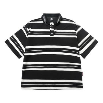 【OTIS】『現貨』美墨風格條紋POLO TEE 寬大 短袖 質感 美式 中性 OT177