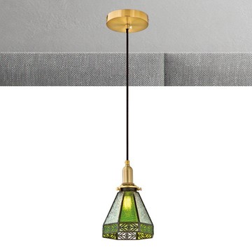 E14第凡尼玻璃單吊燈 A19-53-12-3726