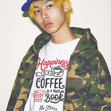 COFFEE BOOK 中性短袖T恤 白色 禮物文青咖啡書聖誕交換引語文字