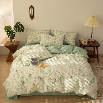 小清新100全棉四件套小仙女被套小碎花學生純棉單人三件套1.8床笠