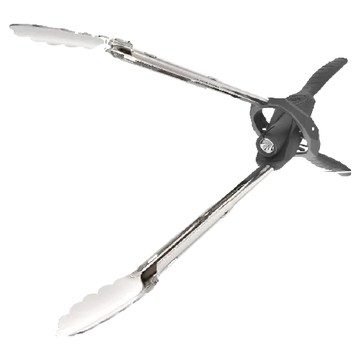 OUTDOOR EDGE GRILLBEAM 304不鏽鋼烤肉夾 帶22流明LED燈和開瓶器  銀色 + 黑色  1支