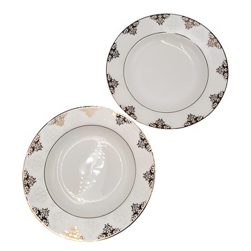 Just Home 璀璨宮廷骨瓷湯盤 8吋 9156-06  2個